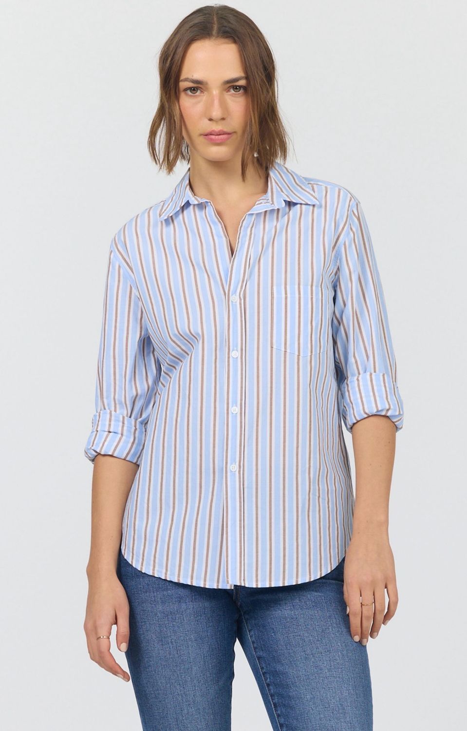 Dear John DSH1454CUS Galina Shirt-CampusBlueStripe