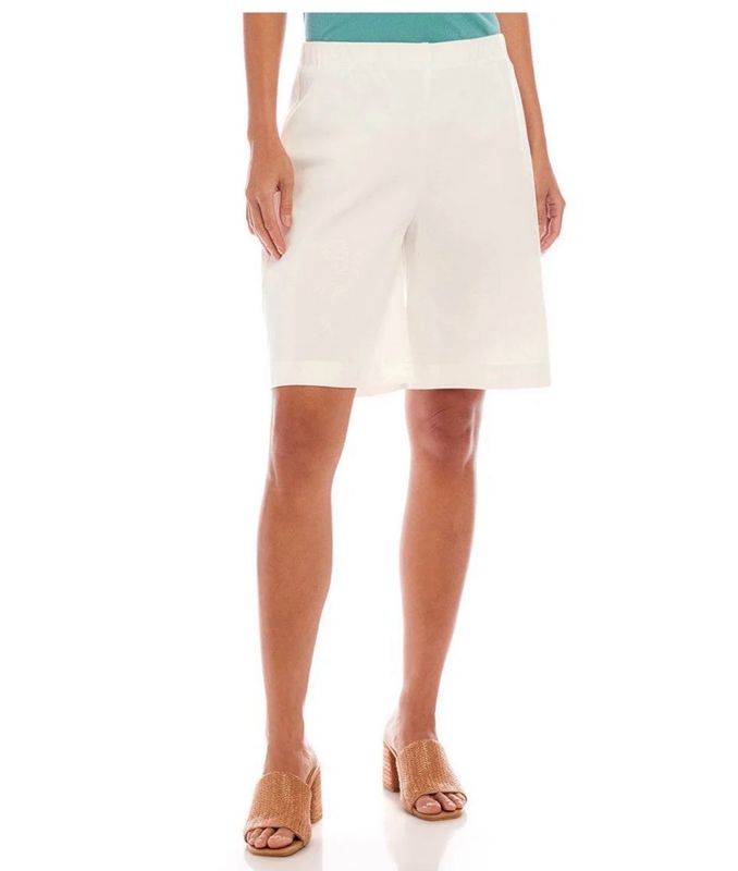Karen Kane L09003 A-Line Shorts OffWhite
