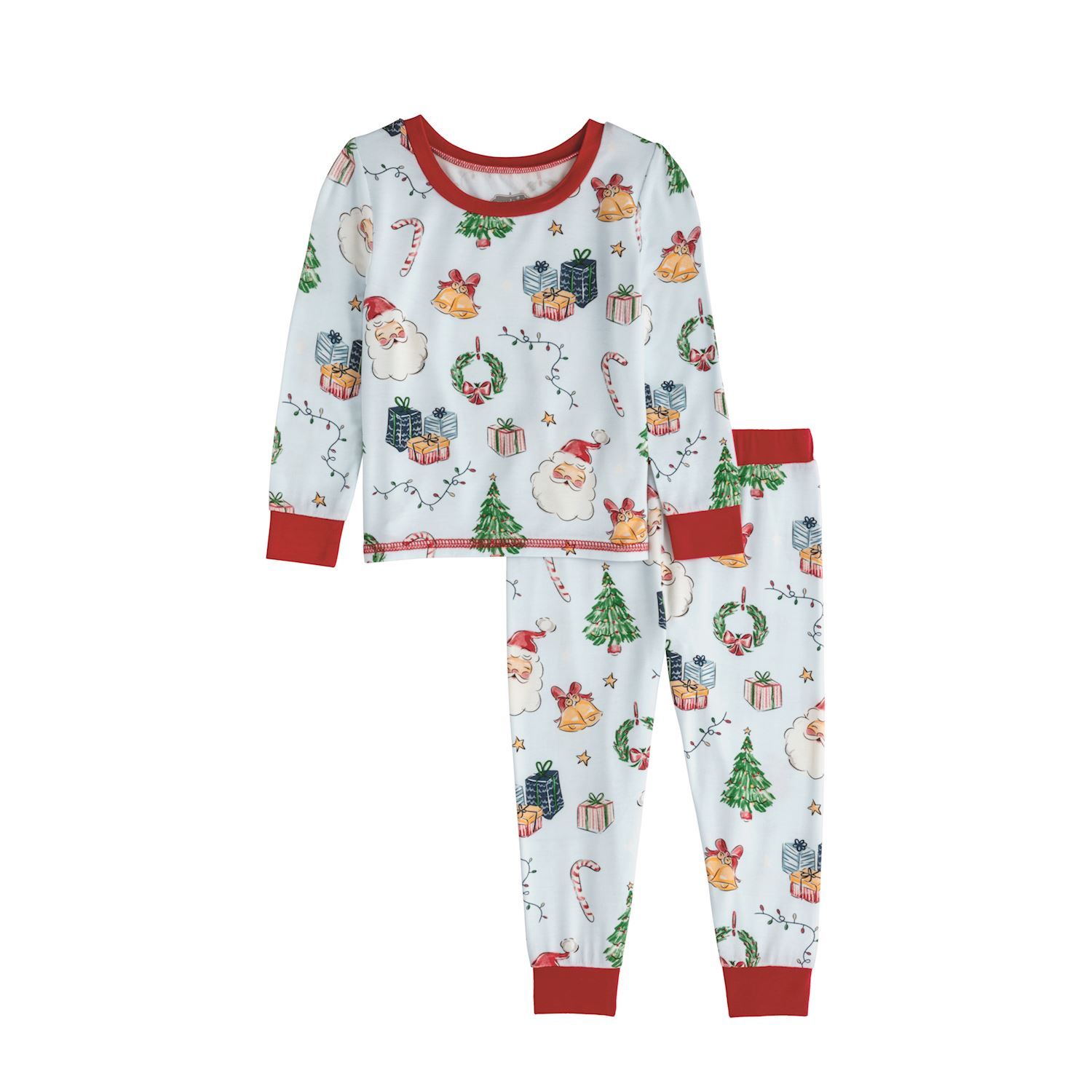 MudPie 10860170 Blue Christmas Print PJs