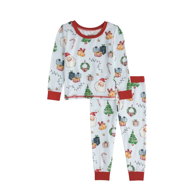 MudPie 10860170 Blue Christmas Print PJs