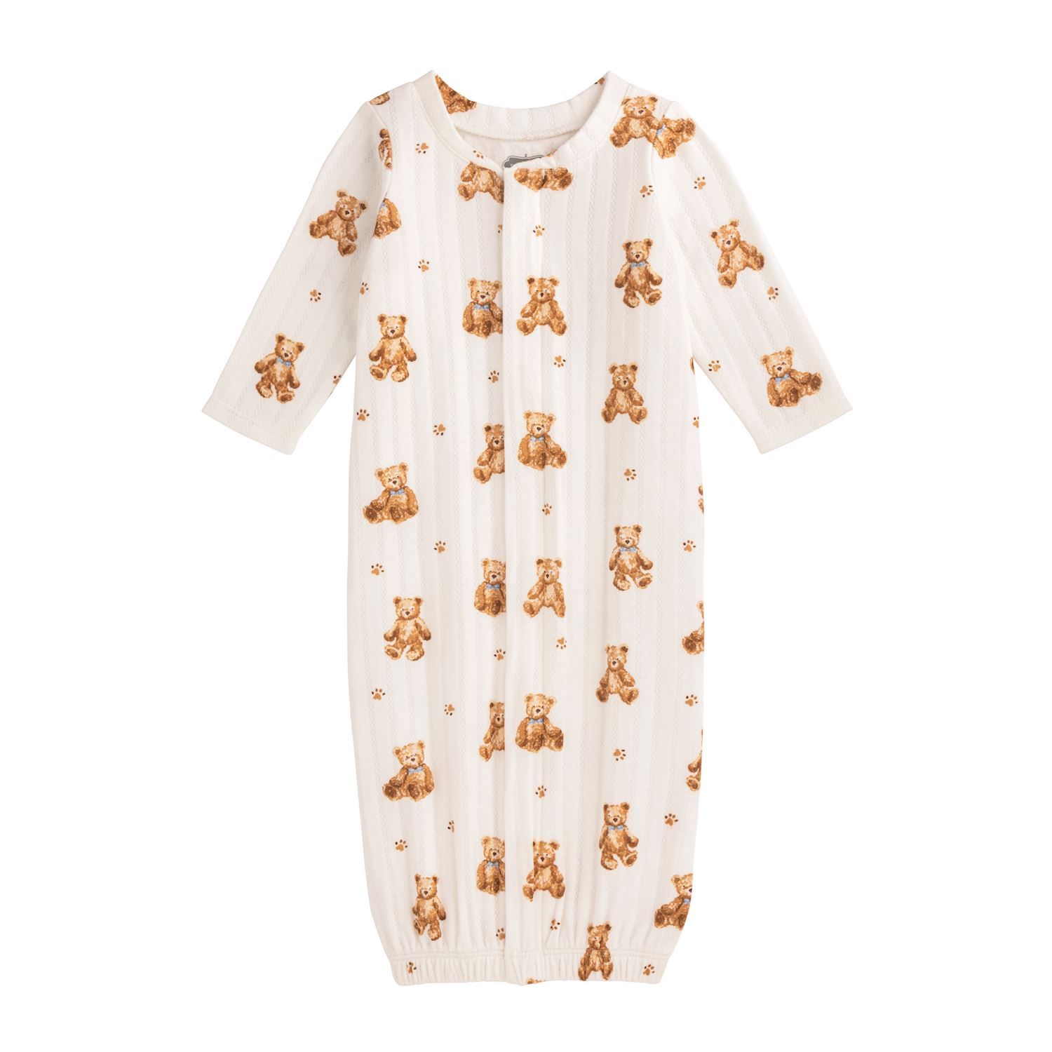 MudPie 10800153 Pointelle Bear Print Gown