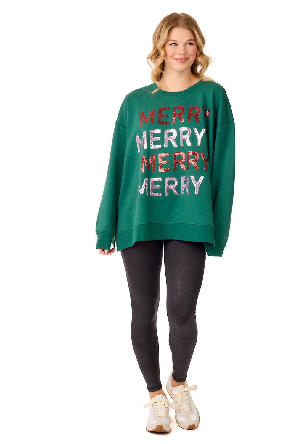 MudPie 85100268 Merry Sparkle Sweatshirt