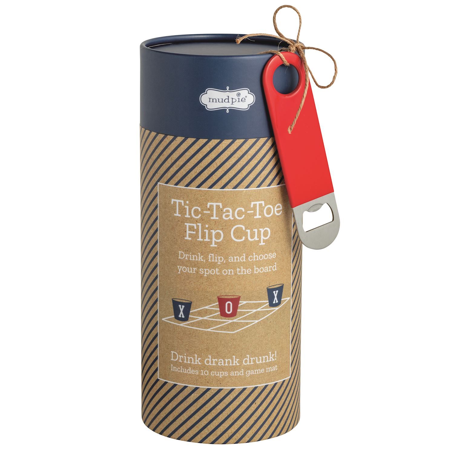 MudPie 42600732 Flip Cup Tic Tac Toe