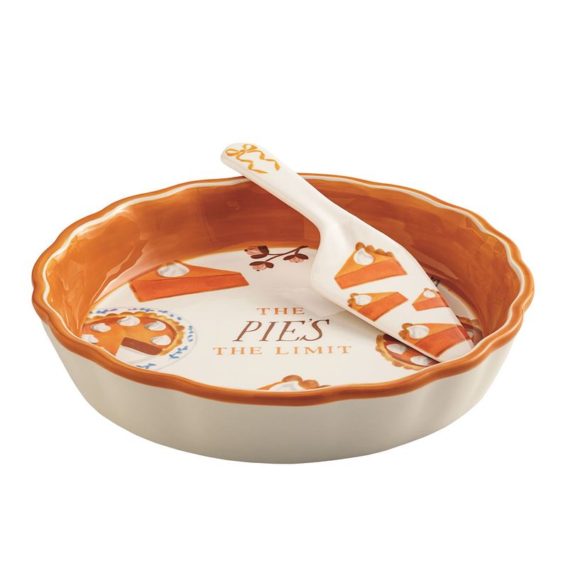 MudPie 48010159 Thanksgiving Pie Dish Set