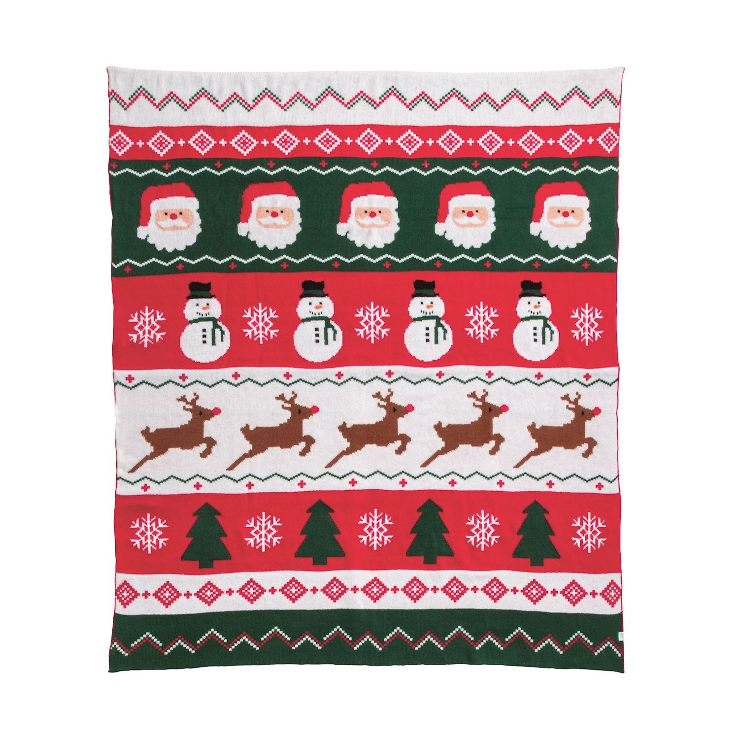 MudPie 41000158 Fair Isle Christmas Blanket