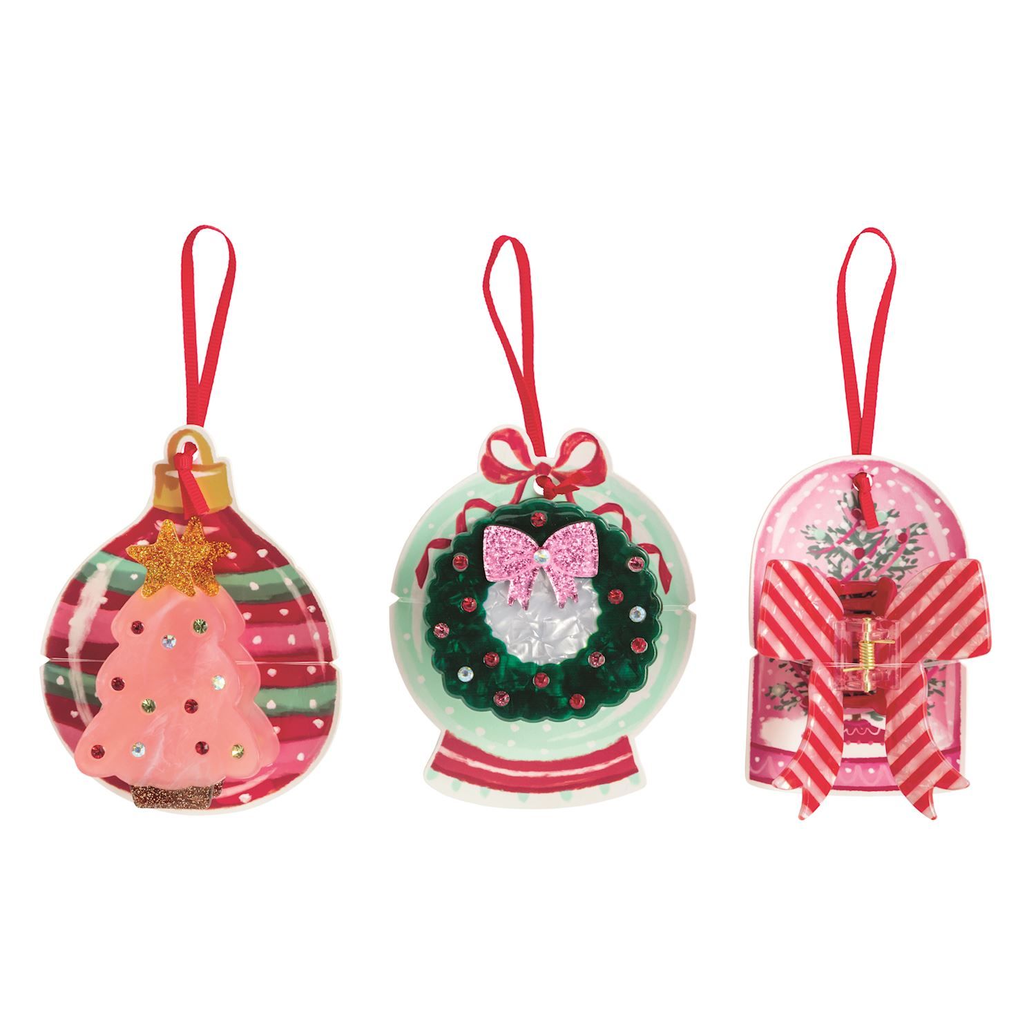 MudPie 80160088 Holiday Claw Clips