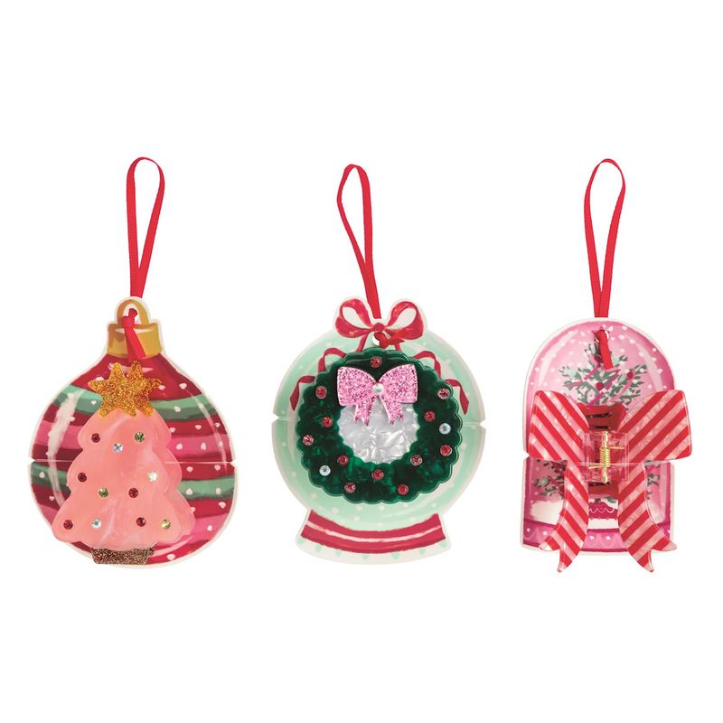 MudPie 80160088 Holiday Claw Clips