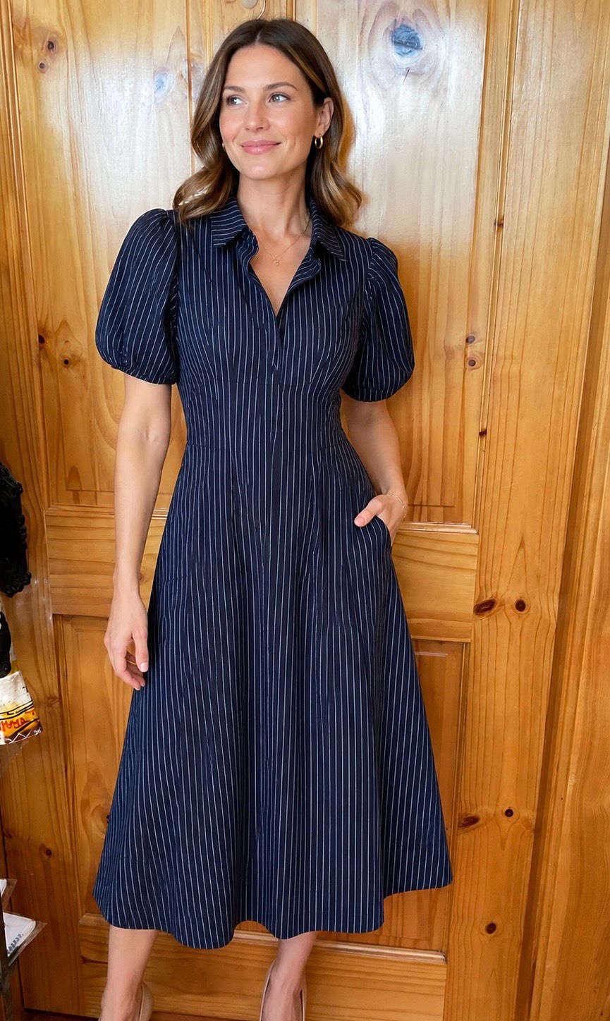 Sincerely Ours 26-2205 Janelle Maxi-NavyStripe