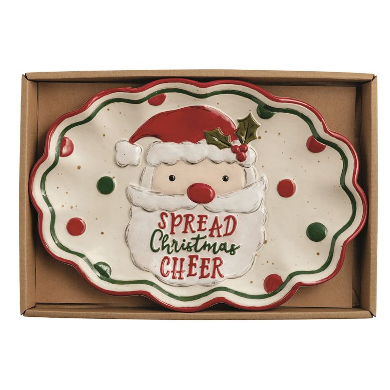 MudPie 41530007 Farm Christmas Sentiment Trays