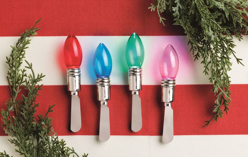 MudPie 46300325 Christmas Lightbulb Spreaders