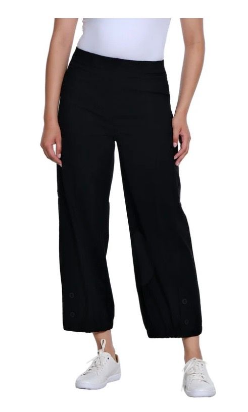 Slimsation M36705PM Wide Leg Crop-Black