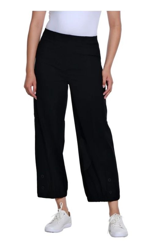 Slimsation M36705PM Wide Leg Crop-Black