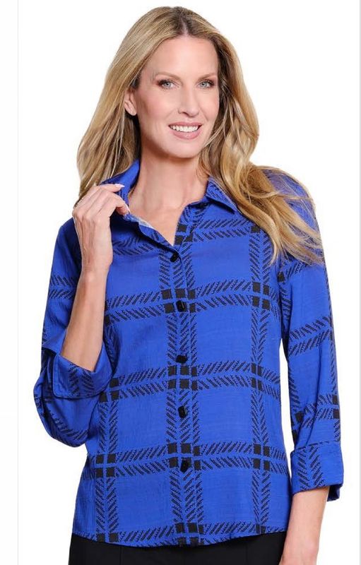 Multiples M36610BM 3/4 SLV Button Up Hi/Lo