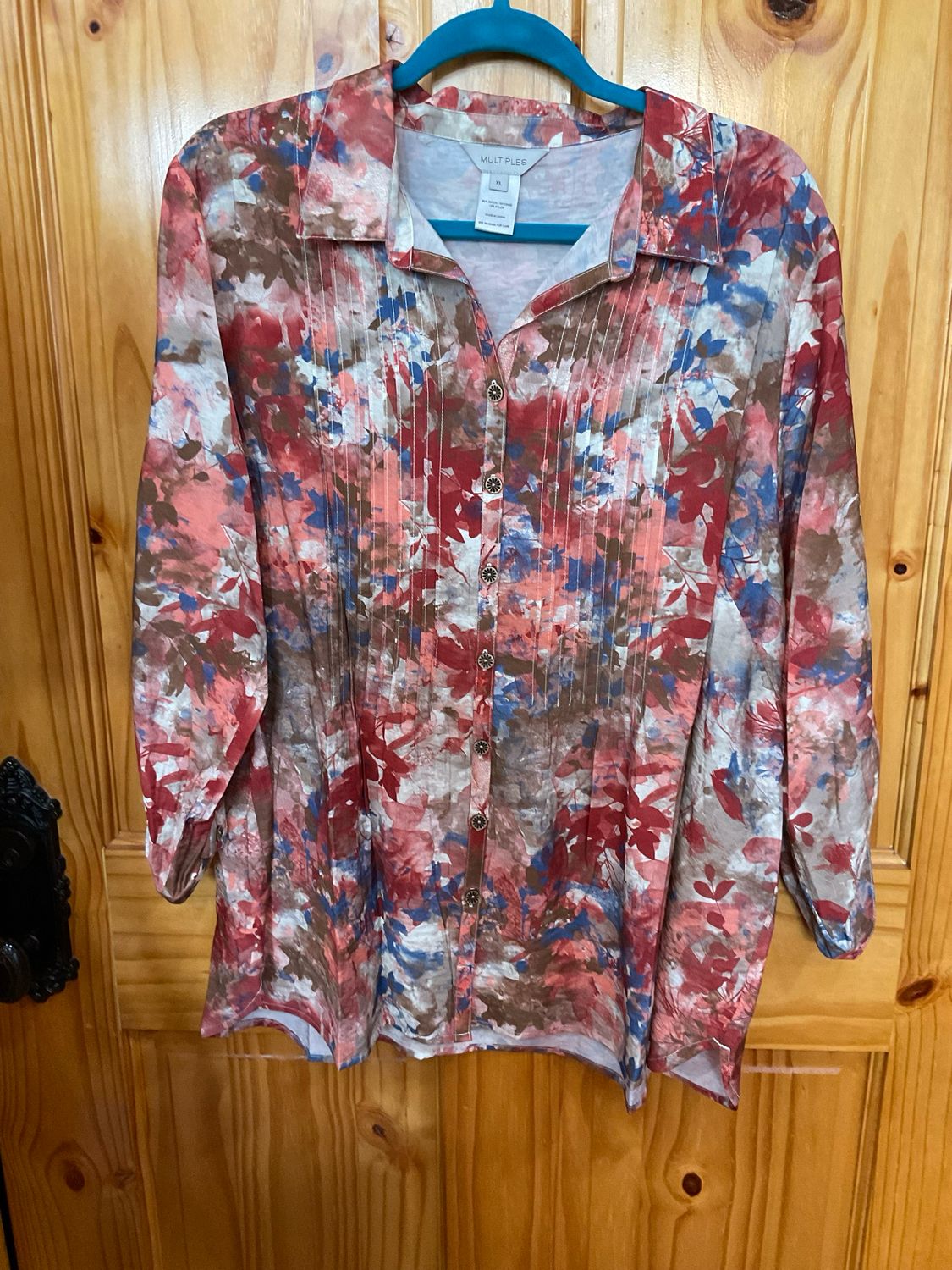 Multiples M36107BM Multi-Tuck Button Frt. Shirt