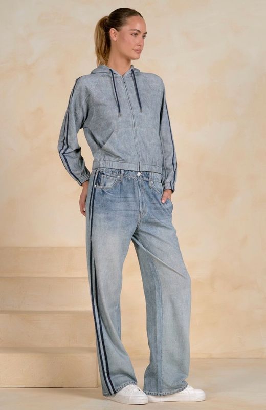 Elan JF2399 Sweat Jeans-Track Pants Stripe
