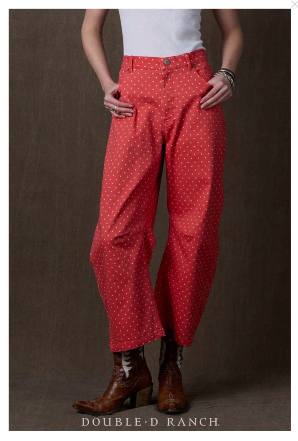 Double D P681 Peggy Barrel Pant-Vermilion