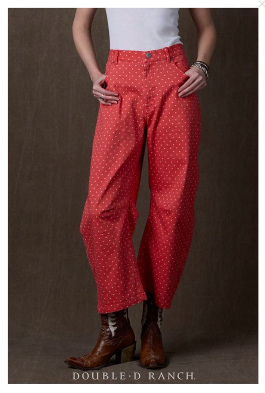 Double D P681 Peggy Barrel Pant-Vermilion