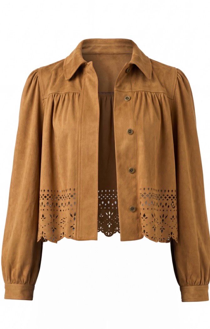 Liverpool LM1D04TL96 PuffSlv Jacket-Caramel