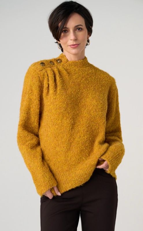 Liverpool LM8M10SR34 MockNeck Sweater-Gold
