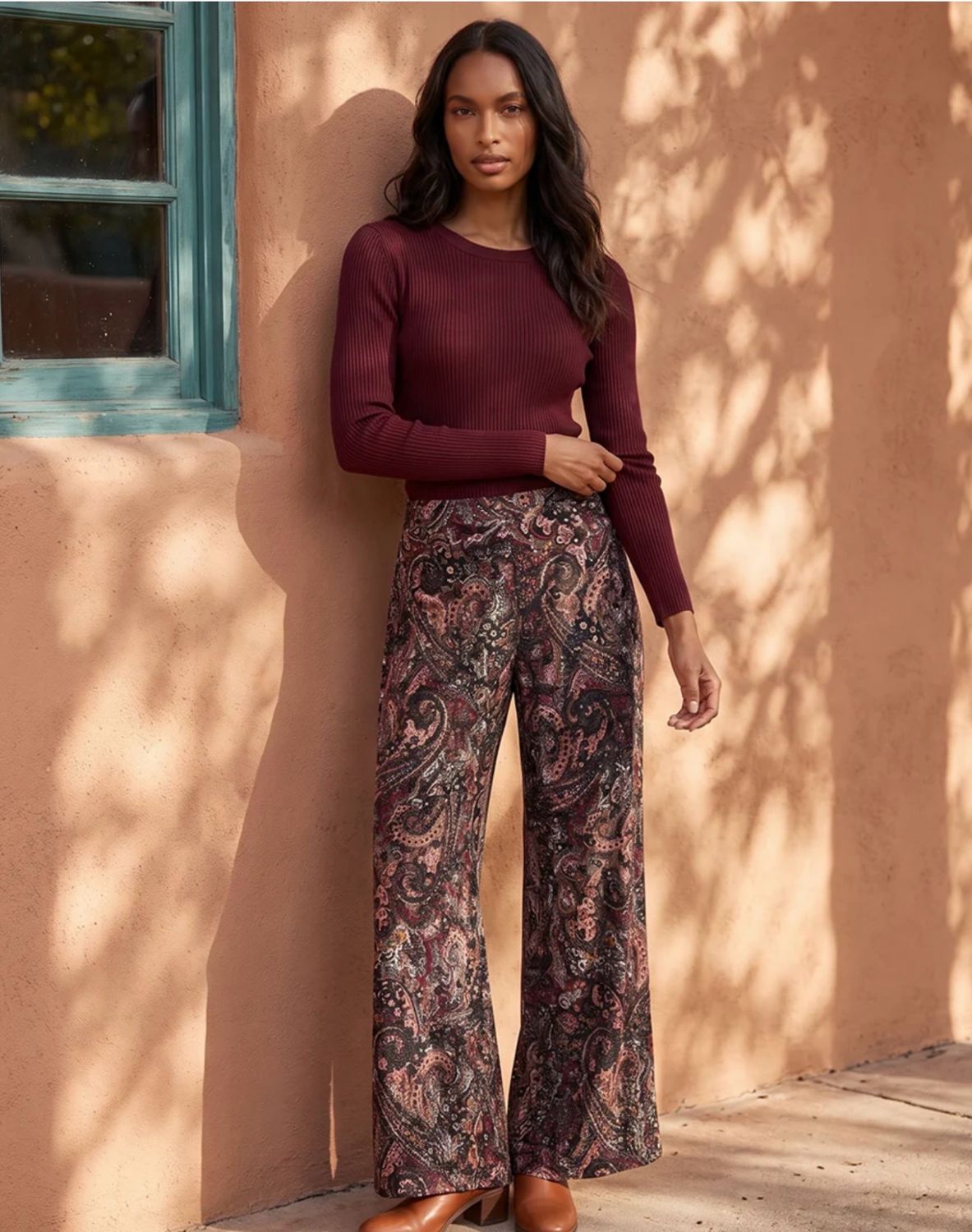 Karen Kane 3L64006 Velvet Burnout Pant