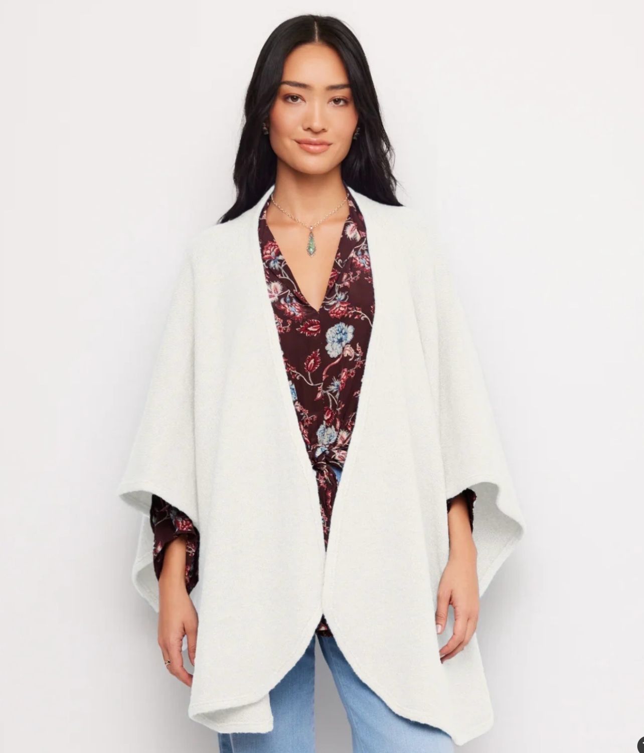 Karen Kane 3L89355 Shawl Sweater-Ecru