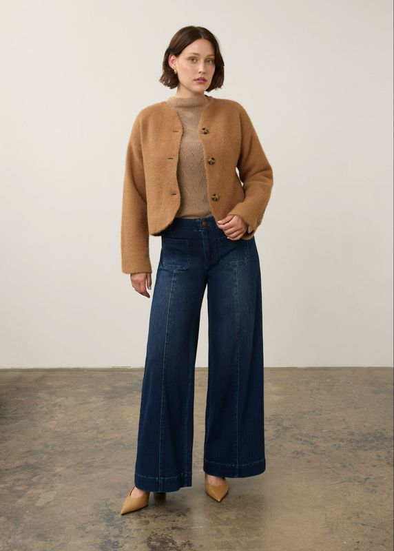 FDJ 10047431 Faux Cashmere Jacket-Camel