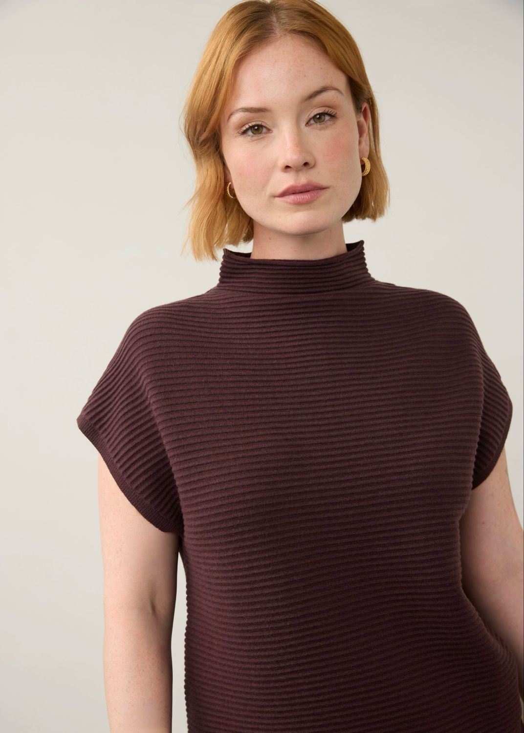 FDJ 1012203 Ottoman CapSlv Sweater-Fig
