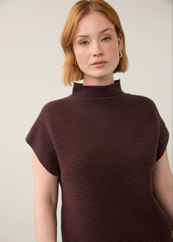 FDJ 1012203 Ottoman CapSlv Sweater-Fig