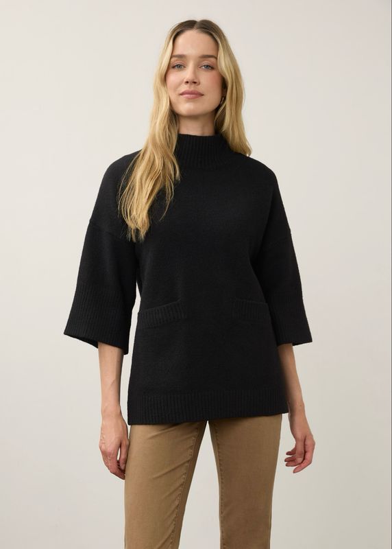 FDJ 1189223 MockNeck Sweater-BK