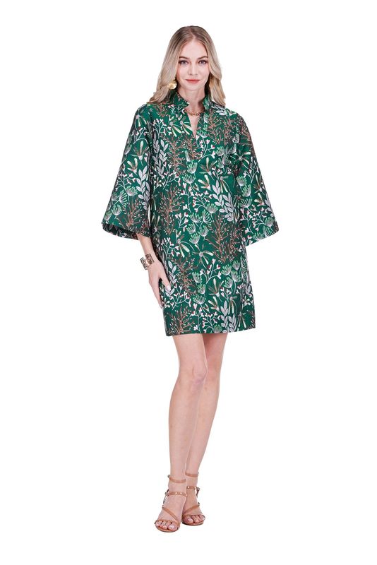 Jade 79G9997 BellSlv Caftan-EvergreenBloom