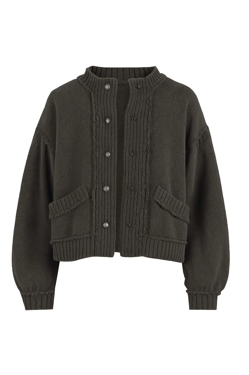 Dear John DJK8022WBK Reese Cardigan-WashedBlack