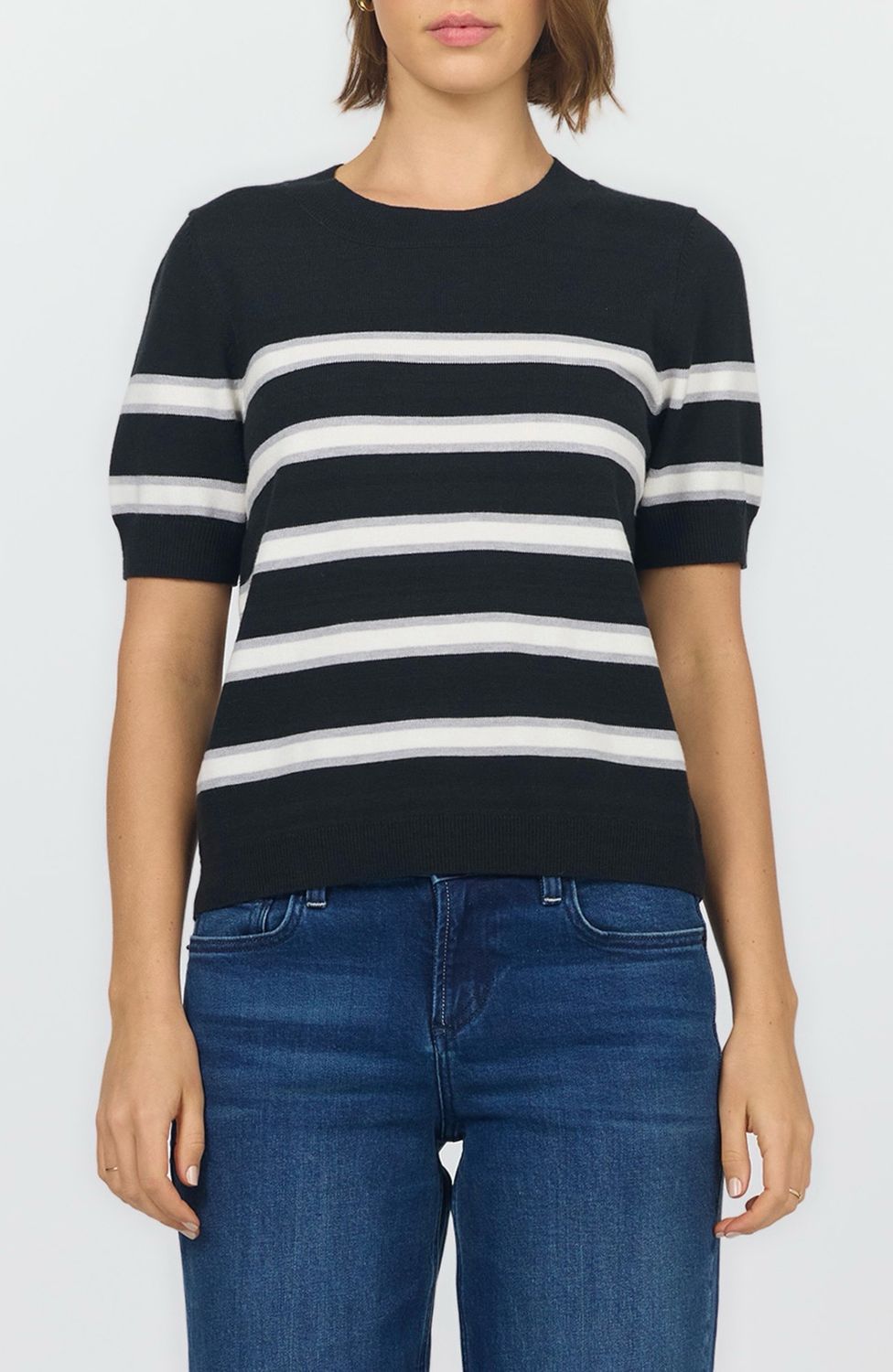 Dear John DSW3257BAG Amaris SS Sweater-Black
