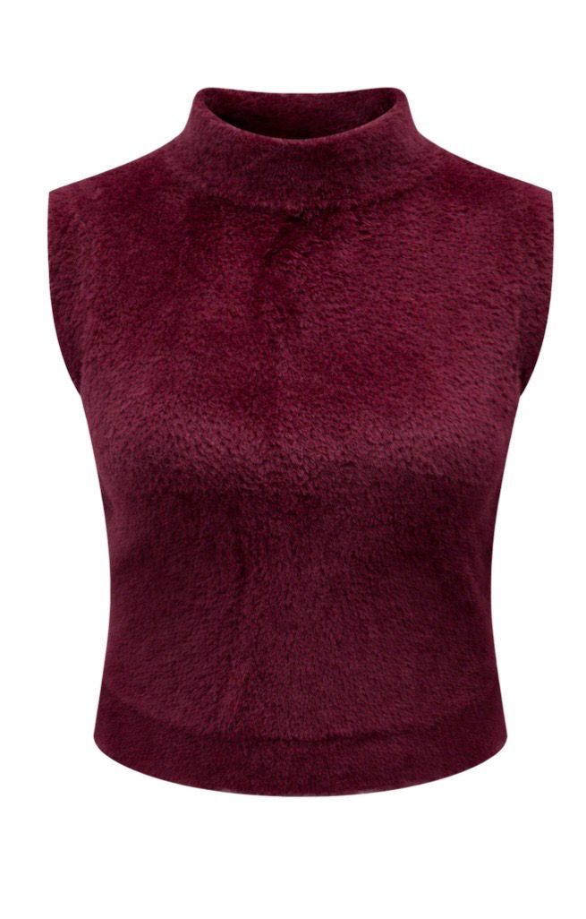 Another Love VCSW3428 Halia SLVLESS Sweater-Garnet