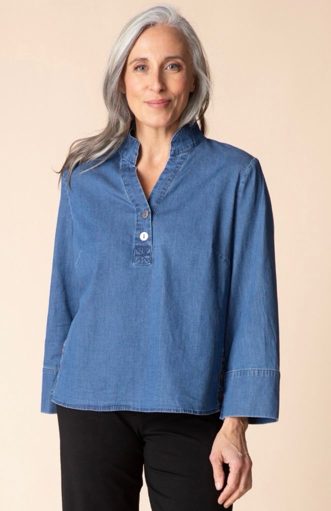 Habitat 15545 Denim HalfPlacket Pullover