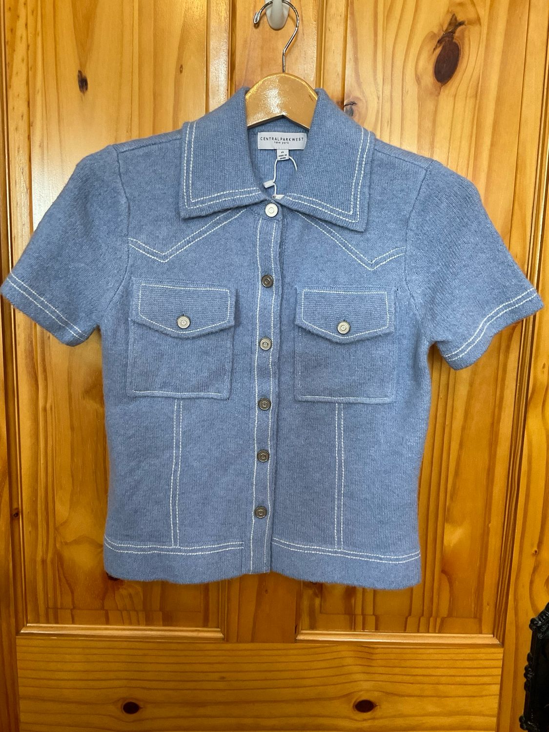 Central Park West Sienna Western Sweater-Blue