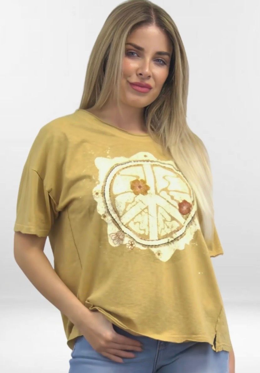 Kyla Seo KSBHC108 Fleur Tee-Goldenrod