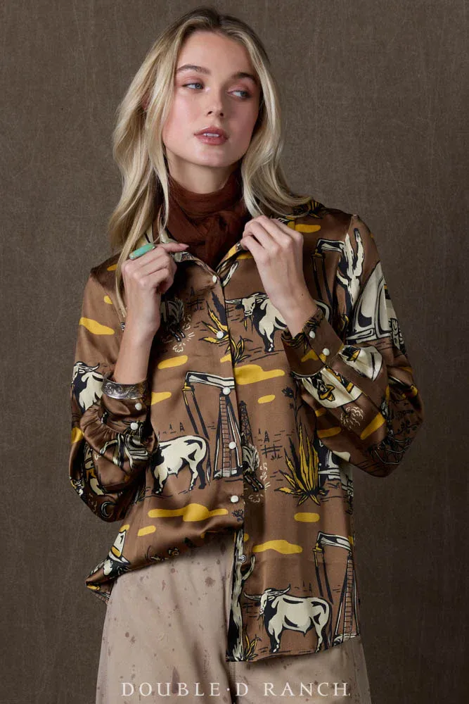 Double D T4238 Oil Camp Blouse