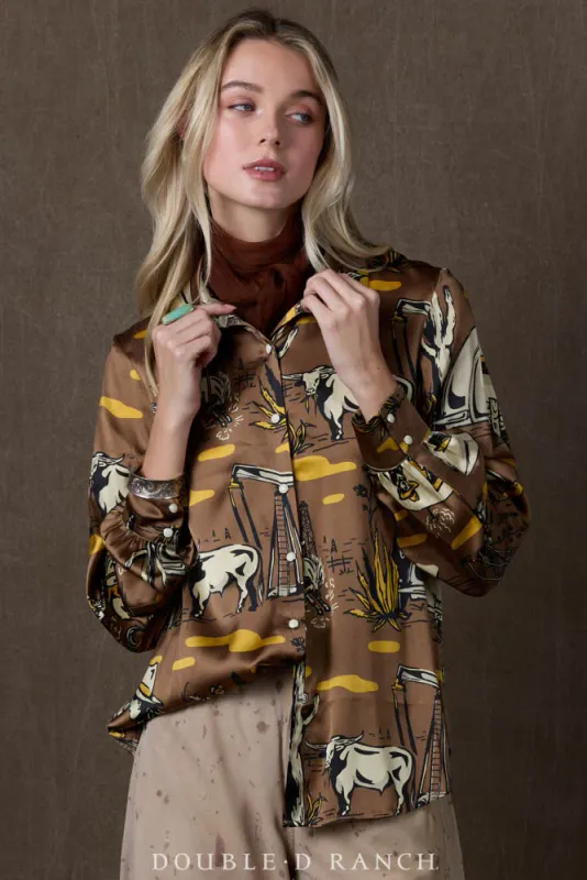 Double D T4238 Oil Camp Blouse