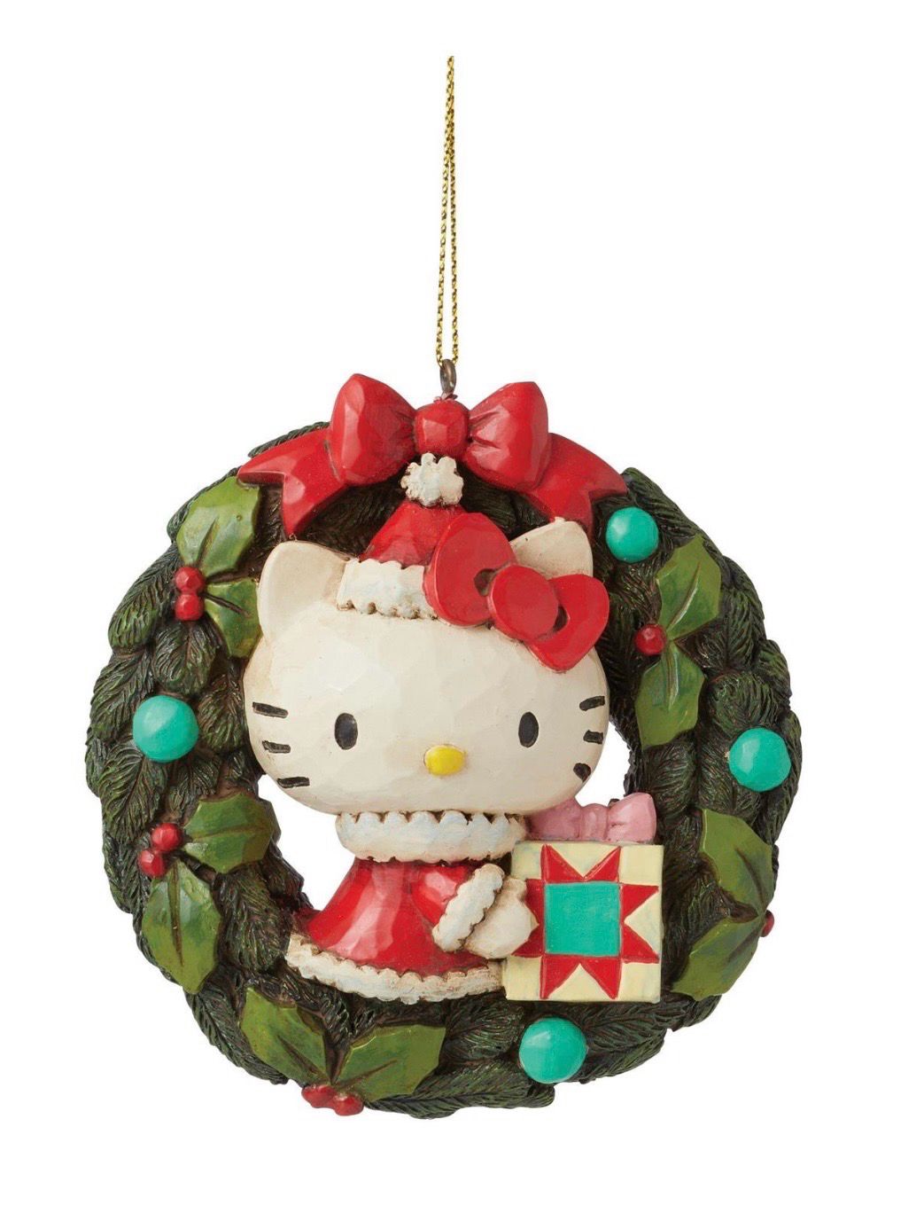 Jim Shore San Rio Hello Kitty Wreath Ornament