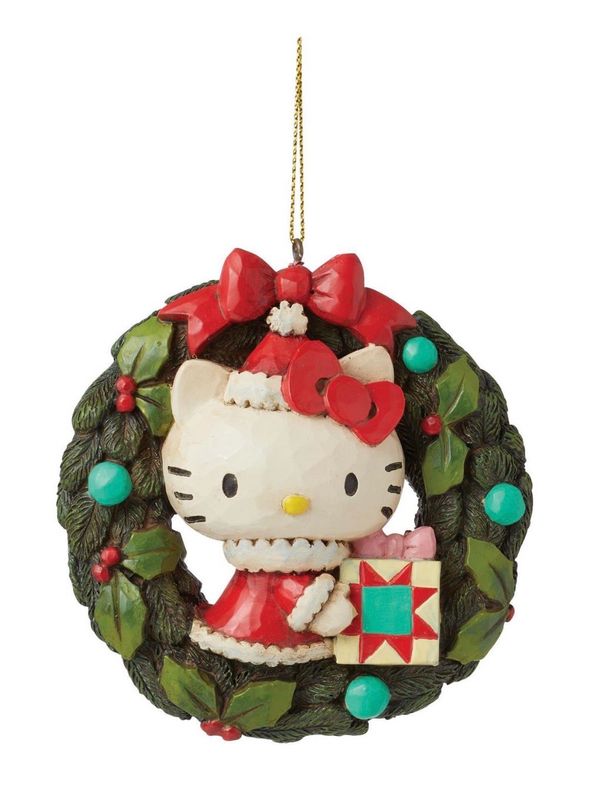 Jim Shore San Rio Hello Kitty Wreath Ornament