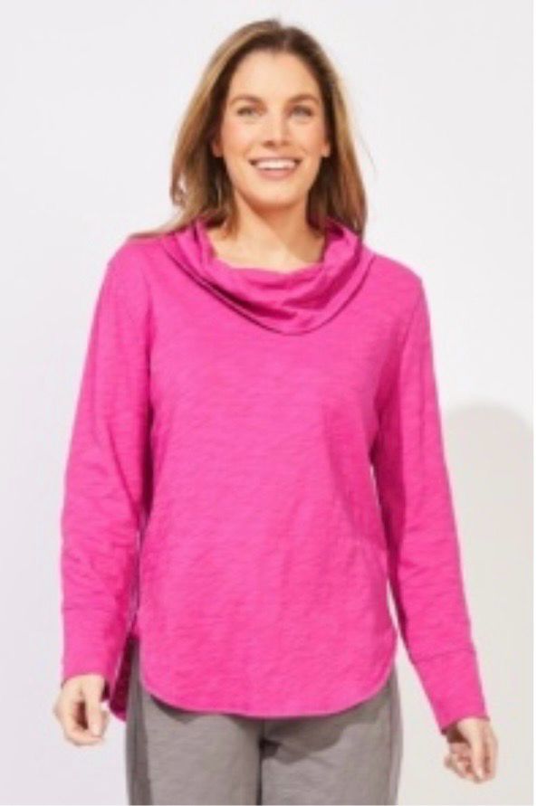 Habitat 10036 Escape Hi/Lo Cowl-Fuchsia