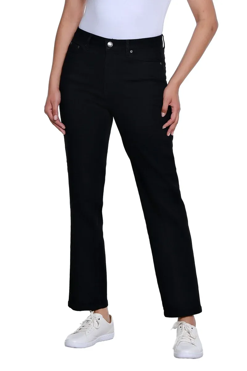 Slimsation M36717PM Boot Cut Ankle Jean-BlackDenim