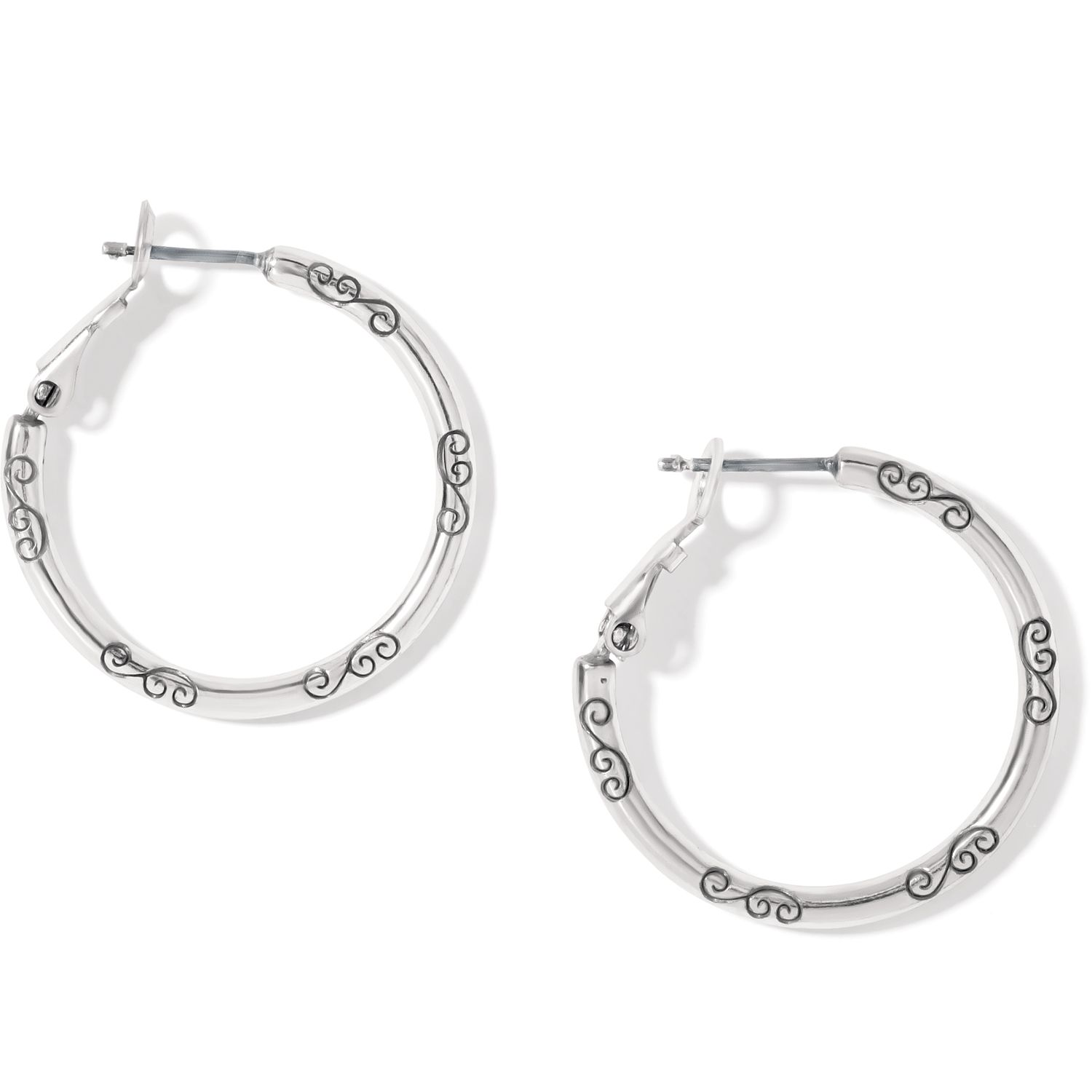 Brighton J19520 Small Hoop Charm Earrings-Silver