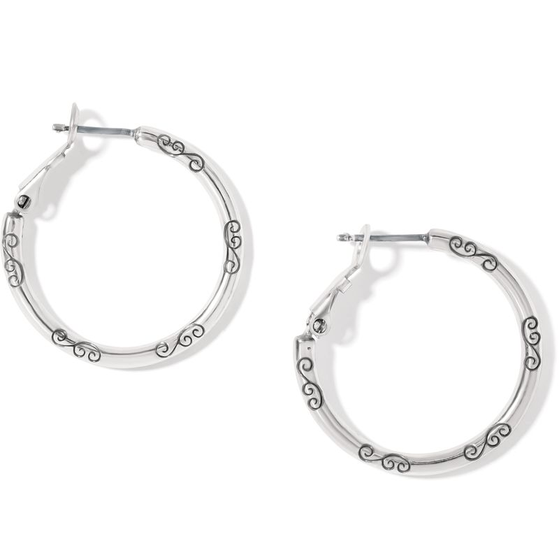 Brighton J19520 Small Hoop Charm Earrings-Silver