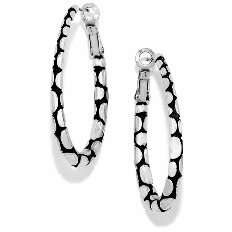 Brighton JE0350 Pebble Oval Hoop Earrings