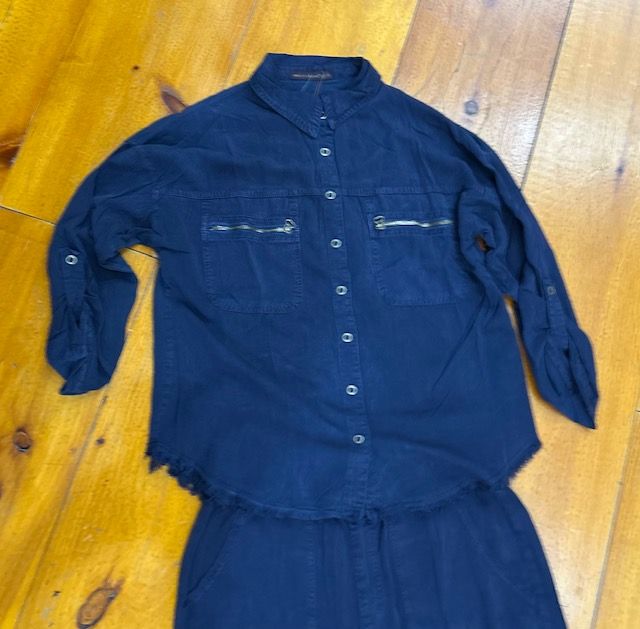 Wearables 14728W Knapp Button Up-Navy