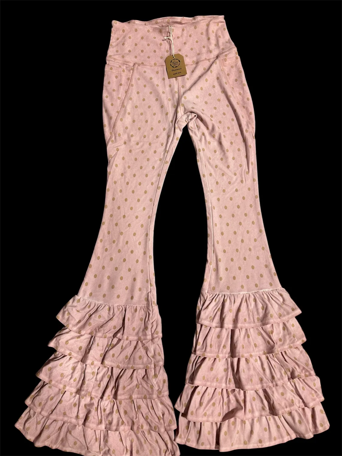 A Rare Bird Pink Polka Dot Leggings