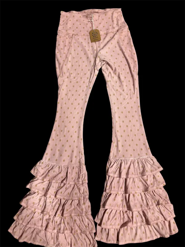 A Rare Bird Pink Polka Dot Leggings