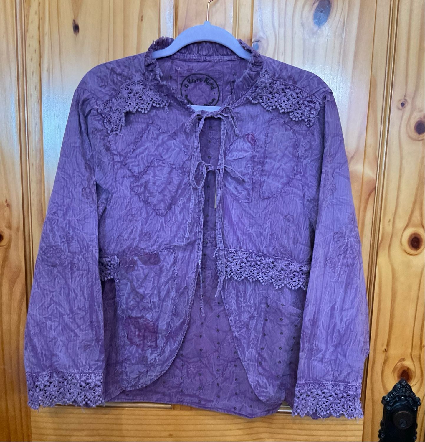 A Rare Bird Purple Majesty Kimono Short Jacket-O/S 