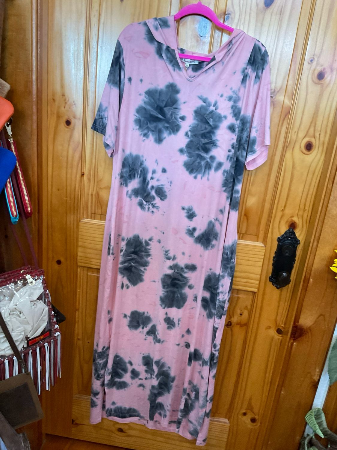 A Rare Bird TieDye Hoodie Tee Dress-O/S